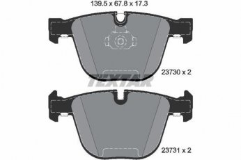 Купити 2373081 TEXTAR Гальмівні колодки задні BMW E60 (E60, E61) (3.0, 4.0, 4.4, 4.8, 5.0) подготовлено для датчика износа колодок
