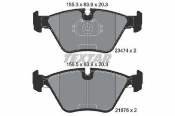 Купить 2347402 TEXTAR Тормозные колодки передние BMW E36 (M3 3.0, M3 3.2) подготовлено для датчика износа колодок