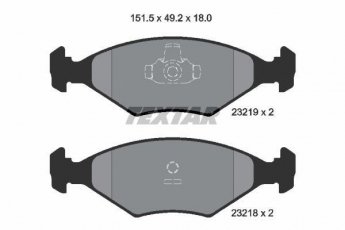 Купити 2321901 TEXTAR Гальмівні колодки передні Albea (1.4, 1.4 KAT) без датчика зносу