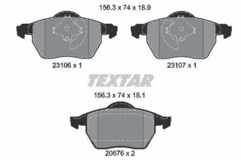 Купить 2310601 TEXTAR Тормозные колодки передние XC70 2.0 T5 AWD без датчика износа