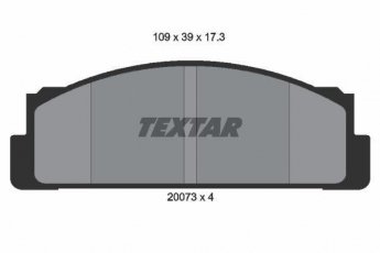 Гальмівна колодка 2007304 TEXTAR – без датчика зносу фото 1