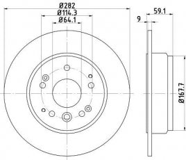 Купить 92261703 TEXTAR Тормозные диски Acura TL (3.2, 3.2 Type S)