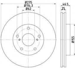 Купити 92232703 TEXTAR Гальмівні диски Рав 4 (2.4, 2.5, 3.5)