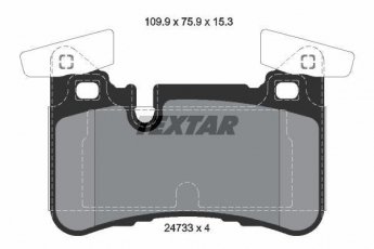 Купить 2473301 TEXTAR Тормозные колодки задние Мерседес 204 C 63 AMG подготовлено для датчика износа колодок