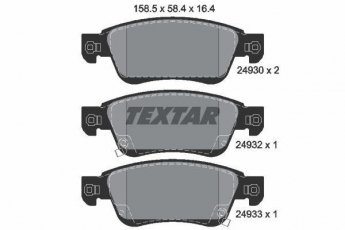 Купить 2493001 TEXTAR Тормозные колодки передние Infiniti G (35, 37, 37 X) с звуковым предупреждением износа