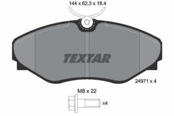 Купити 2497101 TEXTAR Гальмівні колодки передні Еспейс 3 (2.2 dCi, 3.0 V6 24V) без датчика зносу