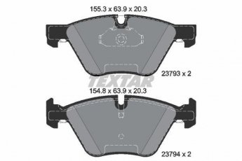 Купить 2379381 TEXTAR Тормозные колодки передние BMW E60 (E60, E61) (2.0, 2.2, 2.5, 3.0) подготовлено для датчика износа колодок