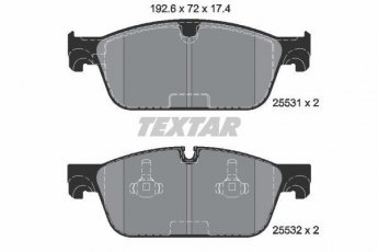 Купити 2553103 TEXTAR Гальмівні колодки передні М Клас W166 ML 500 4-matic подготовлено для датчика износа колодок