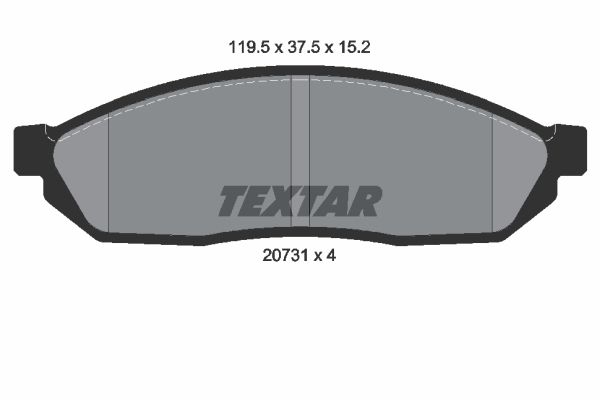 Тормозная колодка 2073101 TEXTAR –  фото 1