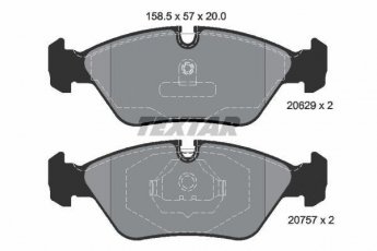 Купити 2062902 TEXTAR Гальмівні колодки передні BMW E30 (M3 2.3, M3 EVO I 2.3, M3 EVO II 2.5) подготовлено для датчика износа колодок