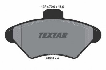 Купить 2409901 TEXTAR Тормозные колодки Mustang