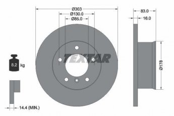 Купить 92020300 TEXTAR Тормозные диски G-CLASS (W460, W461, W463)