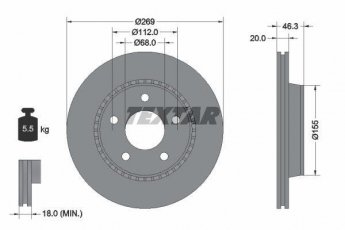Купить 92037100 TEXTAR Тормозные диски Audi 100