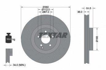 Купити 92120305 TEXTAR Гальмівні диски Мерседес 211 (E 55 AMG Kompressor, E 55 T AMG Kompressor)