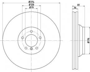 Купити 92123003 TEXTAR Гальмівні диски BMW E65 (E65, E66) (4.4, 6.0)