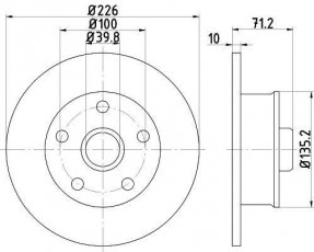 Купити 92153800 TEXTAR Гальмівні диски Пассат (Б3, Б4) (1.9, 2.0, 2.8)