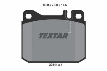 Тормозная колодка 2034110 TEXTAR – подготовлено для датчика износа колодок фото 1