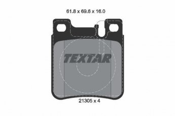 Купити 2130503 TEXTAR Гальмівні колодки задні CL-Class CLK (5.0, 5.4, 5.5) подготовлено для датчика износа колодок