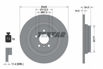 Купити 92277405 TEXTAR Гальмівні диски М Клас W166 (2.1, 3.0, 3.5)