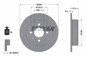 Купить 92077903 TEXTAR Тормозные диски Джаз (1.2, 1.3, 1.5, 1.7)