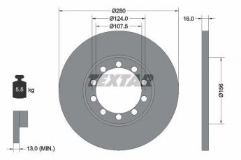 Гальмівний диск 92152003 TEXTAR фото 1