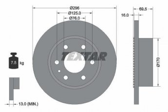 Купить 93177500 TEXTAR Тормозные диски Iveco