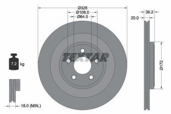 Купить 92178005 TEXTAR Тормозные диски С Тайп (2.5, 2.7, 3.0, 4.0, 4.2)