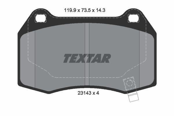 Купить 2314301 TEXTAR Тормозные колодки  Camaro (3.6, 6.2, 6.2 ZL1) 