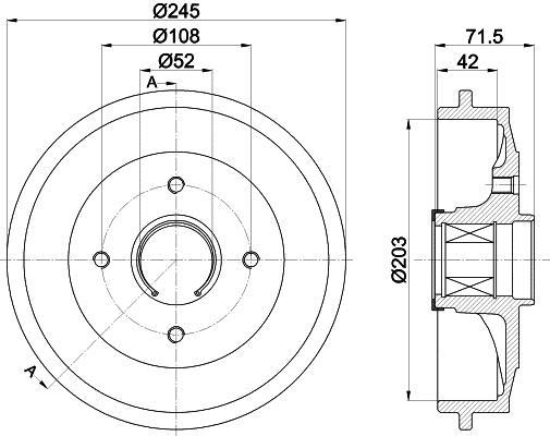Купить 94041200 TEXTAR Тормозной барабан Citroen C3 (1.1, 1.4, 1.6)