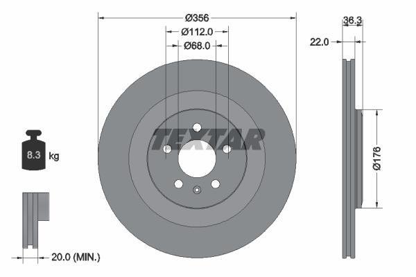 Купить 92241803 TEXTAR Тормозные диски Audi A8 (2.0 TFSI quattro, 3.0 TDI quattro)
