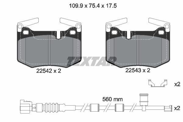 Купить 2254201 TEXTAR Тормозные колодки  Lexus GS (250, 300, 350, 430) 5.0 