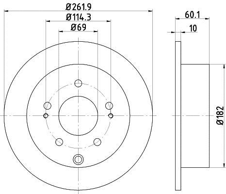 Купить 92269403 TEXTAR Тормозные диски Galant 9 (2.0 GDi G, 2.0 GDi V 4WD, 2.4)