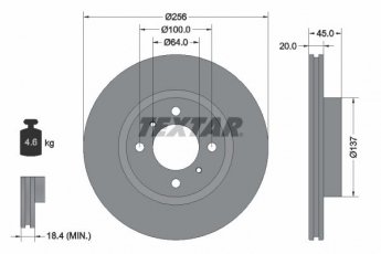 Купить 92294403 TEXTAR Тормозные диски Colt (1.1, 1.3, 1.5)