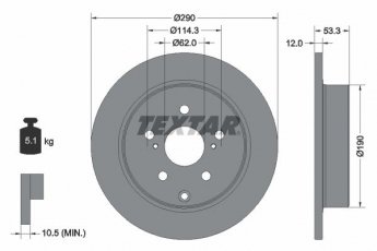Купить 92314203 TEXTAR Тормозные диски Prius 1.8 Hybrid
