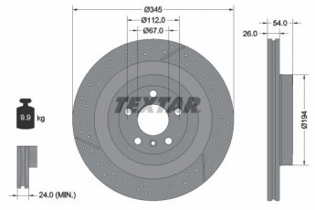 Купить 92307905 TEXTAR Тормозные диски М Класс W166 ML 63 AMG 4-matic