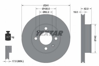Купить 92128503 TEXTAR Тормозные диски Accent (1.3, 1.5, 1.6)