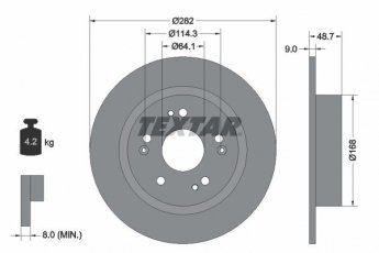 Купити 92301603 TEXTAR Гальмівні диски Хонда ХРВ (1.5, 1.6 i-DTEC)