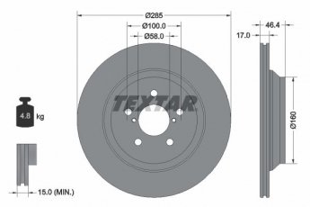 Тормозной диск 92309303 TEXTAR фото 1
