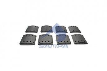 Комплект накладок тормозных барабанных тормозов (8шт) 096.623 SAMPA фото 2