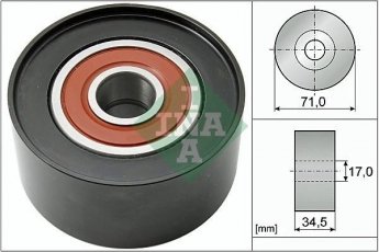 Купить 532 0542 10 INA Ролик приводного ремня Mazda 3 (2.0 MZR-CD, 2.2 MZR CD), D-наружный: 71 мм, ширина 34,5 мм
