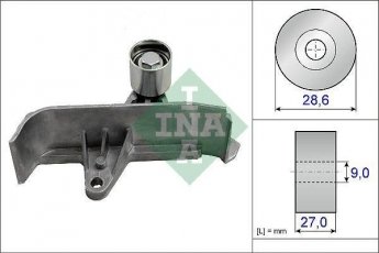 Купить 532 0601 10 INA Ролик приводного ремня Ауди А4 (1.8, 2.0), D-наружный: 28,6 мм, ширина 27 мм