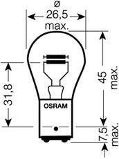 Лампа P21/5W 7537TSP OSRAM фото 3