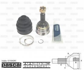 Купити G15002PC PASCAL ШРУС зовнішній Sonata (1.8 i, 2.0 i, 2.4 i), шліци:  25 зовн. 23 вн.