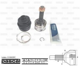 Купити G18002PC PASCAL ШРУС зовнішній Свіфт (1.0, 1.3), шліци:  23 зовн. 19 вн.