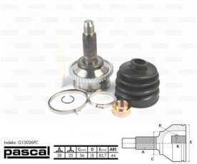 Купить G13026PC PASCAL ШРУС наружный Кседос 6 (1.6 16V, 2.0 V6), шлицы:  28 нар. 23 вн. 44 зубцов кольца ABS