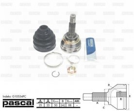 Купити G10534PC PASCAL ШРУС зовнішній Galant (1.8 Turbo-D, 2.0 GLS), шліци:  25 зовн. 23 вн.