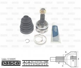 Купити G12082PC PASCAL ШРУС зовнішній Corolla (1.4 VVT-i, 1.6 VVT-i), шліци:  26 зовн. 23 вн. 48 зубців кільця ABS