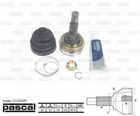 Купити G12005PC PASCAL ШРУС зовнішній Corolla (1.3, 1.6), шліци:  26 зовн. 23 вн.
