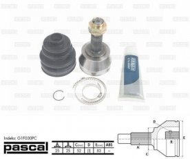 Купить G1F030PC PASCAL ШРУС наружный Пунто (1.4 GT Turbo, 1.7 TD), шлицы:  25 нар. 25 вн.