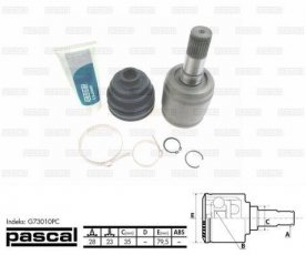 Купити G73010PC PASCAL ШРУС Mazda 626 (1.8, 2.0)